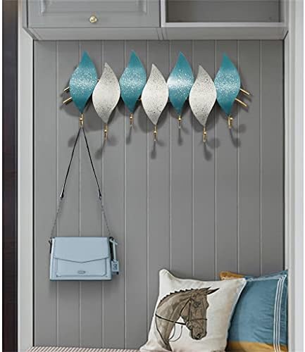 Висящ Декоративен кука, Стенни закачалка за палта и шапки, Закачалка за ключове в Хола в Европейски Стил, Метални стенни закачалка на вратата на верандата (Цвят: син
