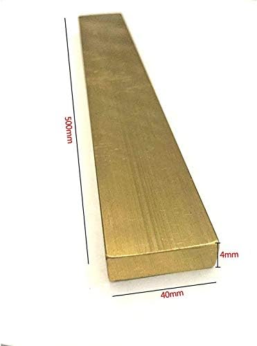 Латунная плоча на Месинг Плосък прът с дебелина 4 мм Материал H62 Годни за производството на 1 бр. Годни за занаятчийска обработка на метали и САМ Метална медна плоча (