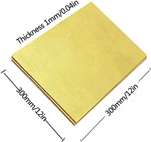 Z Създаване на Дизайн Латунная Плоча на Месинг лист Месинг лист, 12 x 12 x 0,2 инча Дебелина, за да създаде модели Хоби, Полагане на метална Мед фолио (размер: 300x300x1 мм)