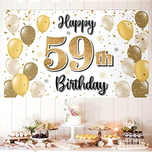 Голям банер LASKYER с 56-ти рожден ден - Поздрави с 56-годишен Рожден Ден, на Фона на Фотообоев на сайта на стената, Украса за парти, по повод на 56-ти рожден ден.