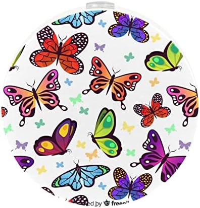 Детска нощна светлина с Цветно изображение, Пеперуди, - Вградени в Стената лека нощ с датчик от здрач до зори, 2 бр.