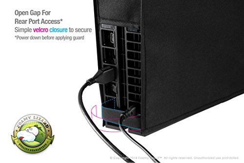Вертикален прахоустойчив калъф за Playstation 4 от Foamy Lizard ® TexoShield (TM), найлонов прахоустойчив калъф премиум-клас [ОЧАКВА се ПОЛУЧАВАНЕ на ПАТЕНТ USPTO] за PS4 със задно кабелна пристанище (вертикален)