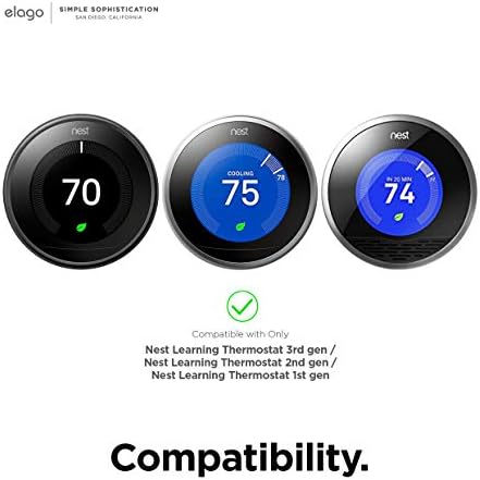 стенни тампон elago, разработена за обучение на термостата Google Nest (огледално-черен) - Съвместима с обучение термостат Nest 1-во / 2-ро /3-то поколение [Регистрира патент на САЩ]
