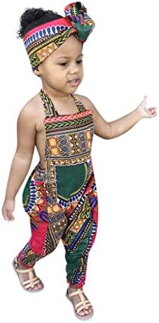 iOPQO/ Облекло за деца в африканския стил без ръкави за момичета, Летен гащеризон в стил Дашики За момичета, Сладко Дете (Многоцветен, в продължение на 2-3 години)