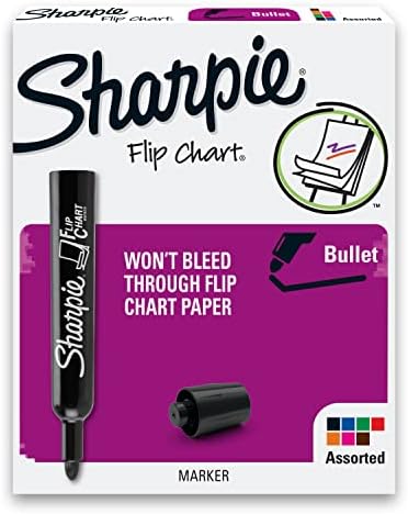 Маркери за флип-класации Sharpie 22478, Водещи съвет, Цветове могат да се различават, брой 8, Цветове могат да се различават (кутия)