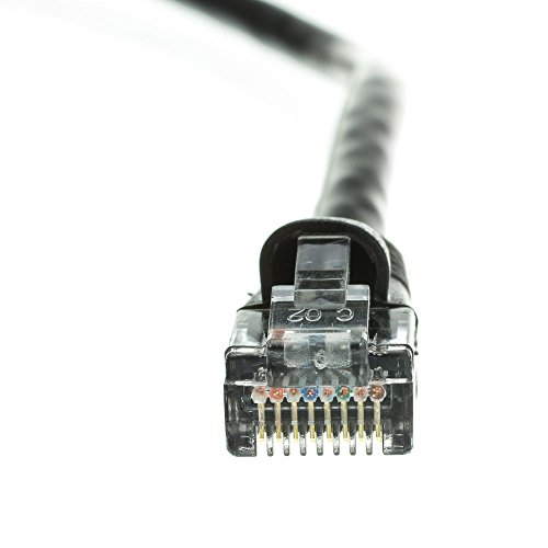 Кабел Central LLC Ethernet Кабел Cat 6 на 12 фута (100 бр.) Високоскоростен Интернет-Пач-кабел Cat 6 с конектор RJ45 - Черно UTP, 12-Крак Компютърен СетевойКабель, Интернет-Кабел, Кабел, Cat 6