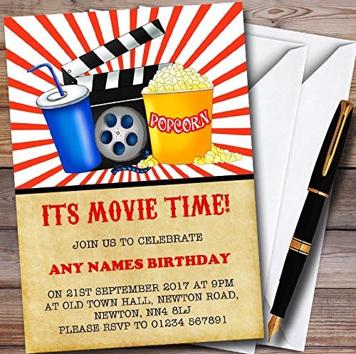 Пощенска Картичка Zoo Movie Night Cinema Персонални Покани За Детски Рожден Ден