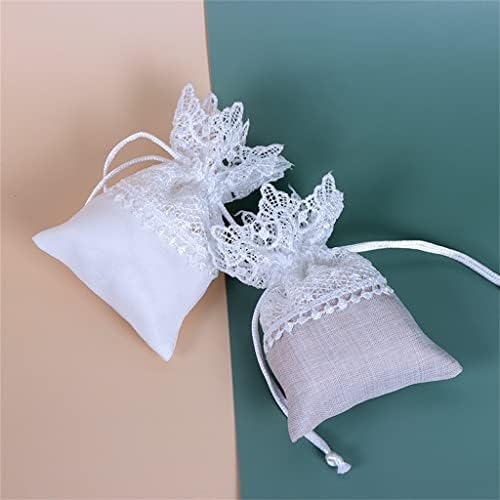 MJWDP 20 Дантелен бродирани памучни ленено чанти на съвсем малък, Подаръчни чанти и калъфи за бижута, чанти за сватбен банкет, различни празнични чанти за украса (Цвят: A, Размер: 10x12x14,5 см)
