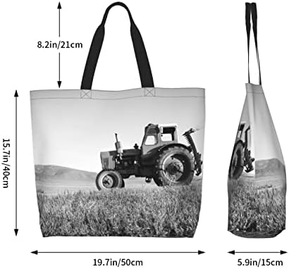 MAZBIT Трактор за селското стопанство, дамски модни пазарска чанта на рамото си голям капацитет - чанта за ежедневно пазаруване в пътуване