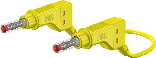 Многоконтактные електрически конектори 66.9408-10024 Staubli, Свързващ проводник 100 см, 4 мм, Жълт (опаковка от 10 броя)