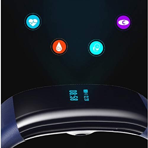 Спортна гривна BHVXW Smart Watch-Гривна за фитнес, Проследяване на активността с пульсометром, Часовници с Шагомером и монитор сън, Умен гривна (Цвят: синьо)