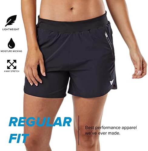 Спортни къси панталони KORSA Прегръдка 5 2.0 за жени с джобове | Леки, Влагоотводящие и с къса подплата | за джогинг, йога, фитнес зала | Черни, Среден размер