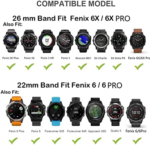 DZHTUS 26-22 мм Быстроразъемный Каишка За Часовник Каишка За Garmin Fenix 6 6X Pro 5X 5Plus MK2i Ендуро D2 Delta PX Watch Easyfit Гривна На Китката