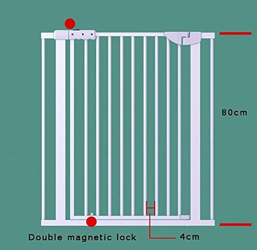 Легла за домашни любимци Maryaz Многофункционални Разширяващо Метални Защитни Порти, Огради За Изолирани врати За домашни любимци Бял Цвят, вътрешно Стълбище-Подпорка, Ограда, Огради, Лесен монтаж Без пробиване/132-138C