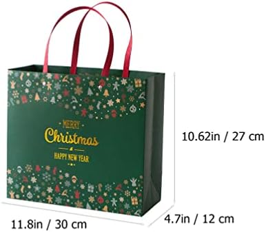 Преносима чанта За съхранение, една Голяма Коледна Подарък чанта за Нова Година: 2 бр., Празнични Хартиени Опаковки за шоколадови Бонбони, Чанта-тоут с Коледа, коледа, Коледни Подаръци пакети за бисквитки, Подаръчни