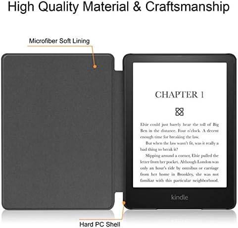 Калъф подходящ за 6-инчов Kindle Paperwhite (10-то поколение, 2018 година на издаване), ultralight калъф премиум-клас с функция за автоматично включване /изключване за четене на електронни книги Kindle Paperwhite 2018