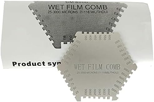Тестер дебелината на покритието YFYIQI Wet Film Comb за проверка на сцепление с влажна боя, емайл, лак, Архитектурен цветно покритие, дебелина на лак, покритие с работна температура от 0 до 50ºC