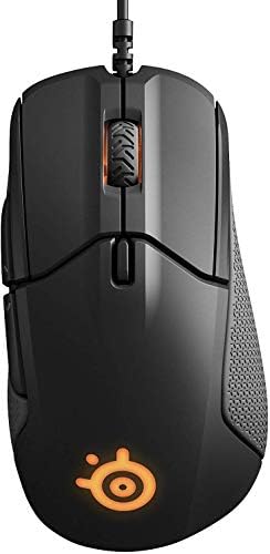 SteelSeries Съперник 310, Оптична Детска мишката, RGB осветление, 6 бутона, Гумени Стени, Вградена памет (PC / Mac) - Черен (обновена)