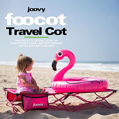 Бебешко кошче Joovy Foocot за пътуване Със стоманена рамка и здрав полиестерен плат, джоб за съхранение на и лесно да се сгъва в приложената пътна чанта – настанява деца ръст, до 48 см или с тегло 75 килограма (Blueberry).