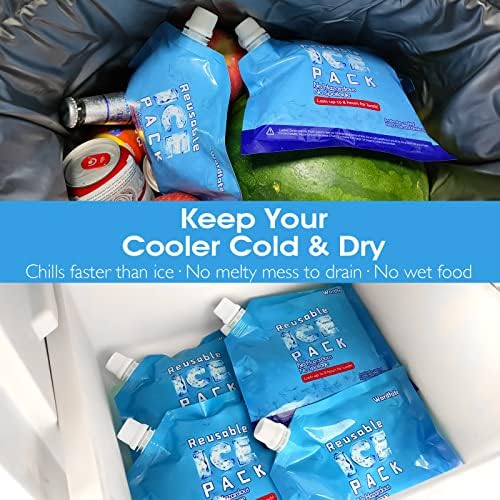 5 Опаковки на Насипни Многократно пакет с лед за хладилни пакети за Обяд, Ланчбоксов, Раници-охладители, фризери Дълго съхранение, Аксесоари за охлаждане