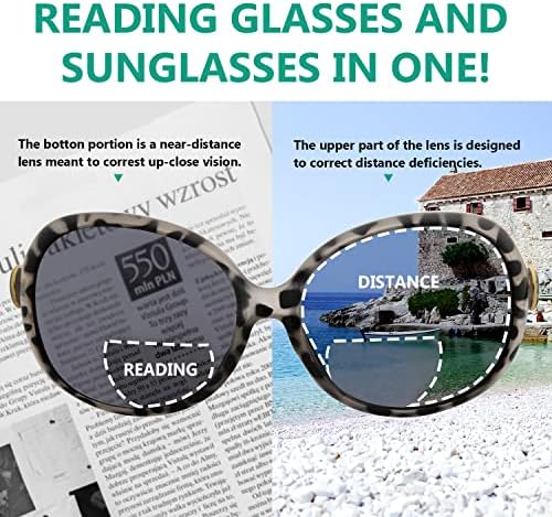 Eyekepper Бифокални Очила За Жени Sunshine Readers Слънчеви Очила За Четене Oversize