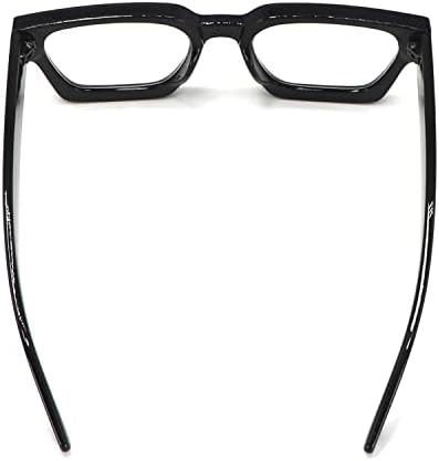 БЕЗЦЕННИ Квадратни Увеличителни Очила за Четене За Жени И Мъже, Сини Светозащитные Лещи, Стилна Правоъгълна Дебели Рамки
