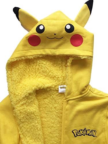 Мек вълнен плат за Костюм Шерпа За момчета Pokemon Pikachu с Качулка