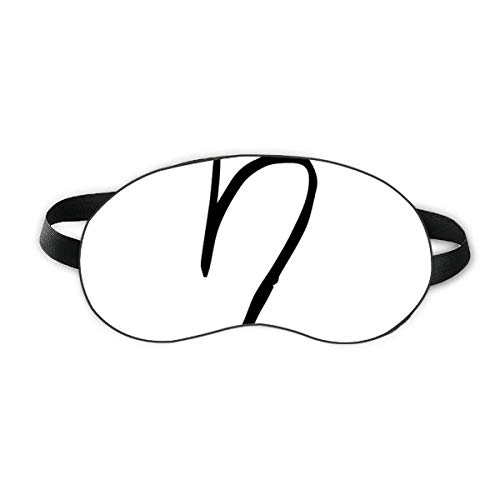 Гръцката Азбука Ета Черен силует Sleep Eye Shield Мека Нощна Превръзка На Очите на Сивата чанта за Носене