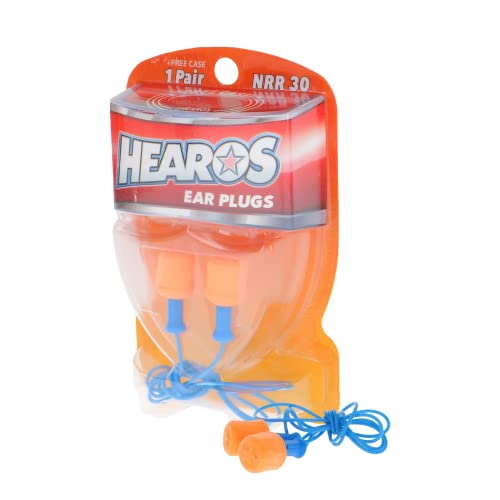 Тапи за уши от стиропор Hearos SoftStar EZ Twist, пълна, NRR 30, 1 чифт, Оранжево, 5521
