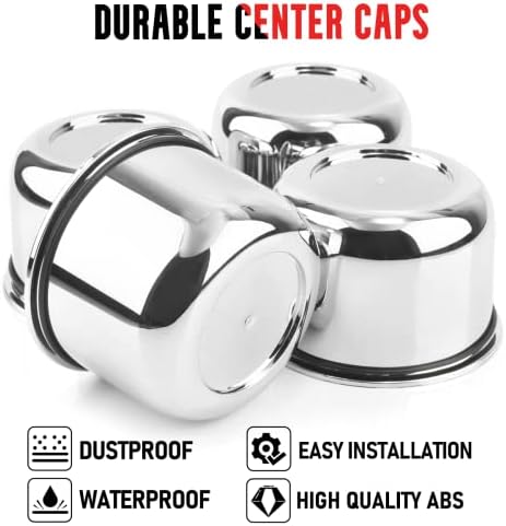 RTRHINOTUNING 3,25-цолови изкуствени централни шапки, съвместими с Орел ALLOYS 5x4,5 (5x114,3) 5x4,75 (5x120,7) Джантата на колелото, 4 опаковки, ABS-Пластмаса