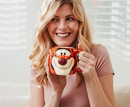 Керамична чаша Disney Winnie the Pooh Tigger 3D sculpted от | Голяма Кафеена Чаша За какао, Чай | с Капацитет 20 Грама
