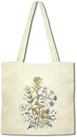 Изработена по Поръчка Холщовая Чанта За пазаруване Browallia Mimulus Красиви Цветя Ботанически и Browallia Mimulus