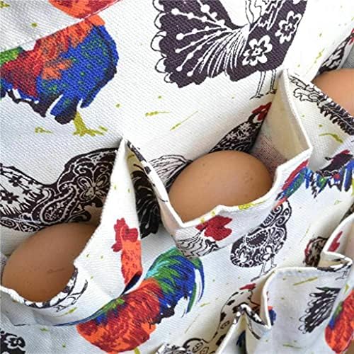 Престилка за Кокошите яйца с Джобове, Престилка за Събиране на Пресни Яйца, Престилка за Събиране Подаръци на Тема Петел и Кокошка