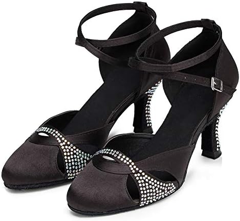 Обувки за латино танци HROYL, Женски Обувки за Валс за момичета, Блестящи Танцови обувки с Кристали, Сватбени Танци, обувки за жени, Модел YCL157/412