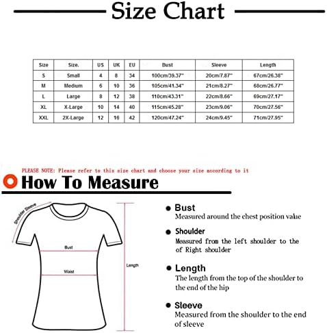 Есенно Лятна Блуза, Тениска за Дамски Дрехи С Къс Ръкав Кръгло Деколте и VОбразным деколте Памучен Графична Блуза за Късна Закуска N4 N4
