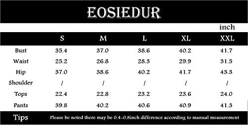 EOSIEDUR/ Дамски Облекла от 2 теми, Секси Комплект със Сребърни Пайети и Блестящи метални Топ и Панталони