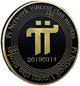 Възпоменателна монета Janzen's Factory PI Виртуална Разпределителните монета Белег за Майнинга Виртуална монета Възпоменателна монета Медал с двустранно отпечатан (черно), 40 mm * 3 мм (1,56 инча * 0,12 инча)