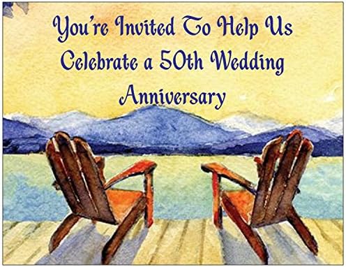 Покани за участие в 50-тата годишнина от сватбата - на един Стол в Адирондаке - 25/pk