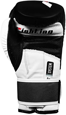 Ръкавици за Спарринга Fighting Sports S2 Gel Power, Черни / Бели, 14 грама