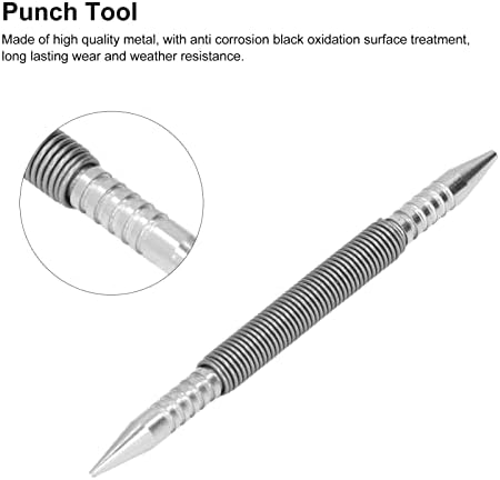Метален Installer за нокти с Двойна Глава, Централна Пружинен Инструмент за Пробиване на ноктите Ръчно изработени САМ Leather Занаятите