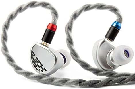 Слушалки GUNIX Single Dynamic Unit IEM Жични Слушалки с Чисто Сребро тел HiFi Earbud Музикални слушалки (Цвят: Сребрист с щепсел с 3.5 мм)