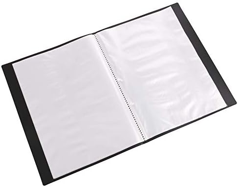 Папка за портфейла на H & S формат А4 - 6 бр. - Набор от папки за презентации с 30 Подвижни прозрачни пластмасови втулки - Цветни папки за дисплеи