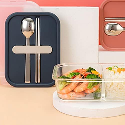 LAKIKAbdh Bento Box Контейнер За съхранение на храна с Херметически капак, Кухненски Кутия за съхранение на пресни продукти за дома, Отделение за съхранение на Пресни продукти Може да се Използва като Кутия за Бэнто