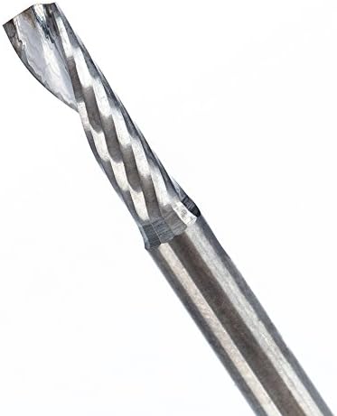 HUHAO 5PCS CNC Bits Up Cut Single Flute Спирала 1/8 Инча Джолан Fresa От Вольфрамовой Стомана Бележка Fresa Режещи Инструменти за обработка на дървен материал 3,175x15 мм