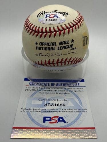 Грег Вон Брюэрс Падрес Подписа Автограф на Официалния бейзболен PSA MLB с ДНК - Бейзболни топки С Автографи