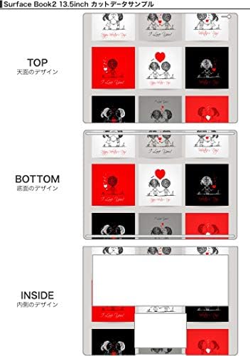 igsticker Етикети върху Кожата за Surface Book / Book2 15-инчов ултра-Тънки Премия Защитни Стикери За Тялото, Скинове и Универсална Корица Герой Сърцето Червен Червен Илюстрация