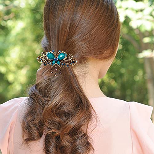 Дамски фиби за коса в стил пеперуди Sankuwen, козметични средства (син)