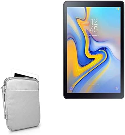 Калъф BoxWave за Samsung Galaxy Tab A 10.5 (Case by BoxWave) - Стеганая чанта за носене, чанта от мека изкуствена кожа с Бриллиантовым модел за Samsung Galaxy Tab A 10.5 - Готино-сив