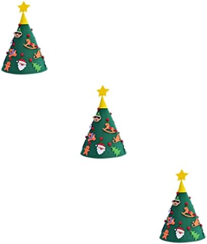 3шт Творчески 3D Голяма, Пухкава Детски Бижута Ръчна изработка за елхи (Конусни Коледно дърво)