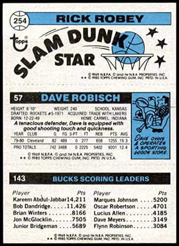 1980 Топпс 143/57 / 254 Маркес Джонсън/Dave Робиш/Рик Робин (баскетболно карта) NM/ MT